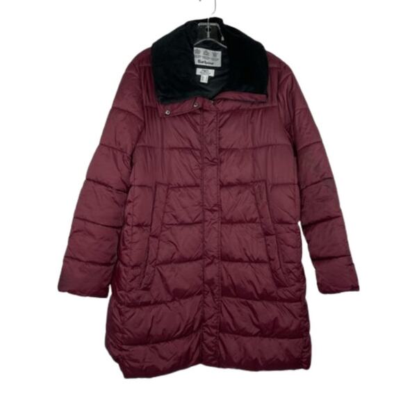 Barbour Darcy Quilt Women's Puff Coat Maroon US size 12